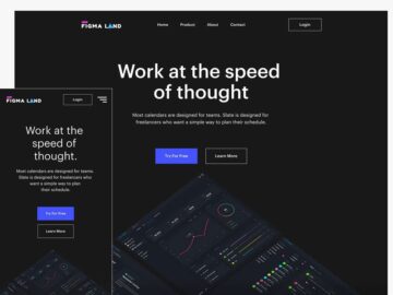 Free Product Website Template for Figma