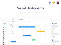 Free Social Dashboard UI Kit