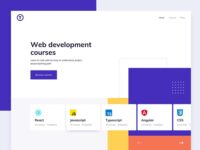 Free Web Courses Landing Page for Sketch