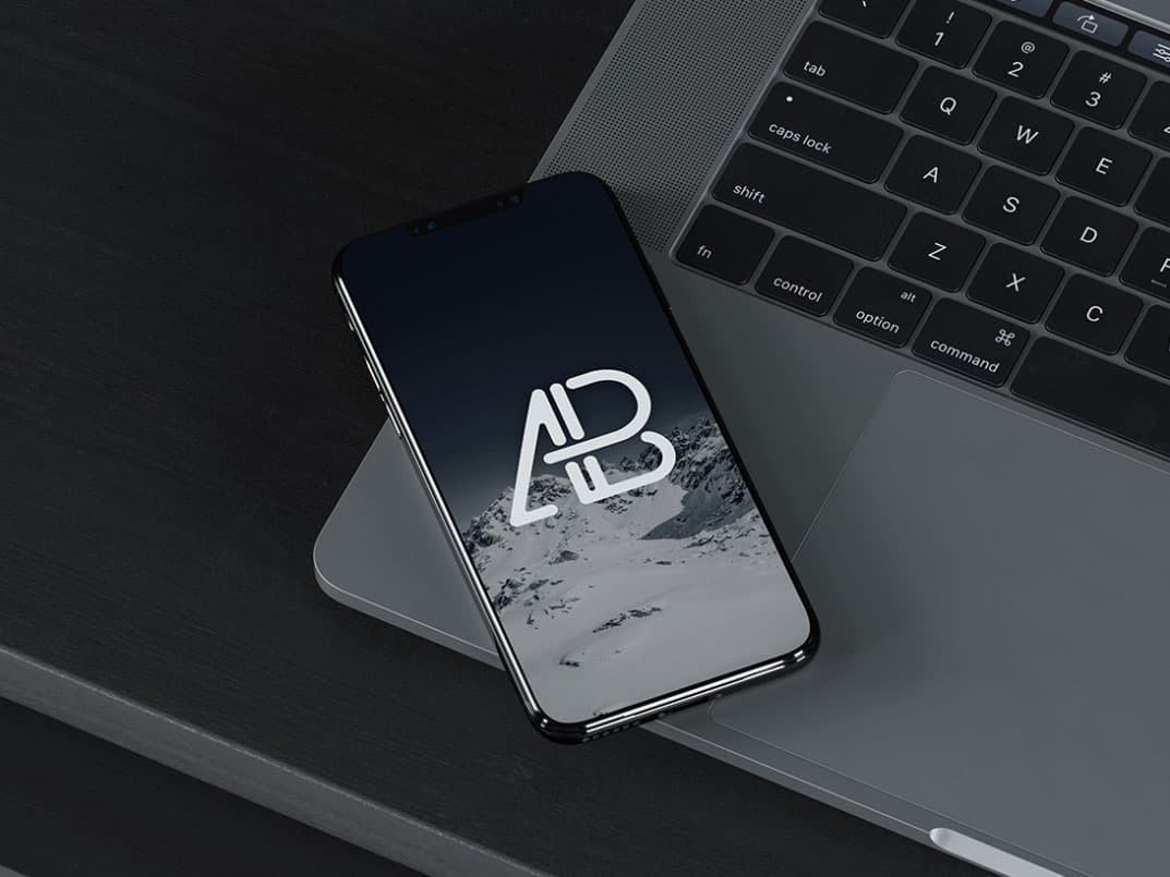 Download Free iPhone X On MacBook Pro Mockup | Freebiefy