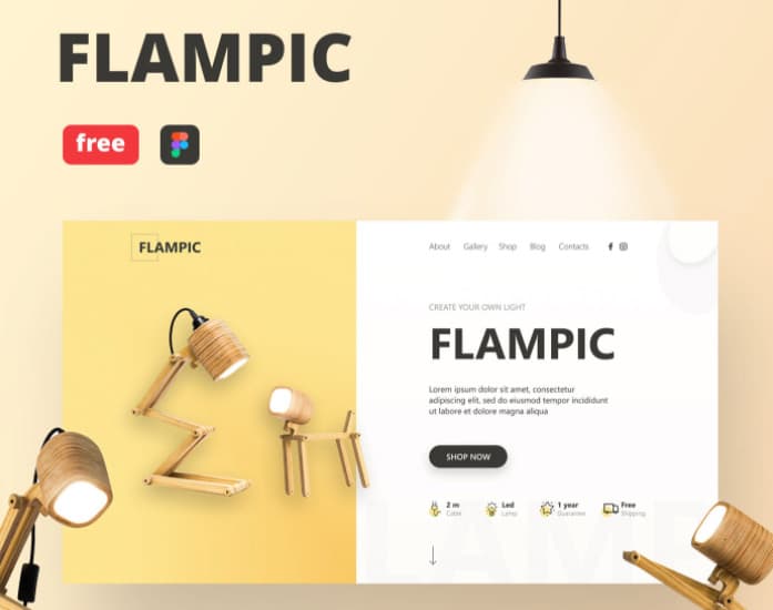 Free Flampic Web Landing Page Template