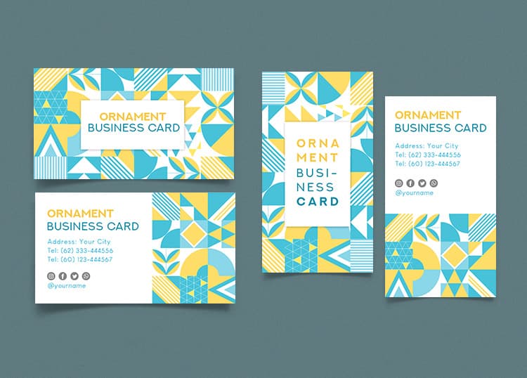 Free Geometric Pattern Business Card