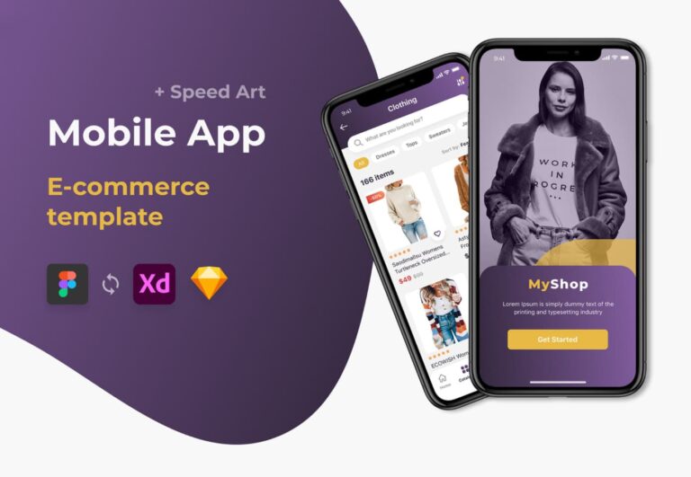 Free Mobile E-Commerce UI Template