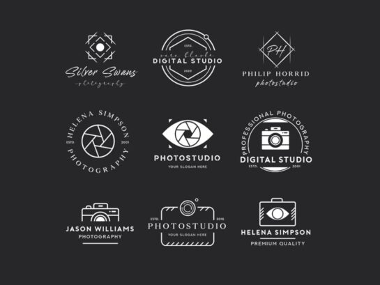 Free Photography Logo Set | Free Business Logos | Freebiefy