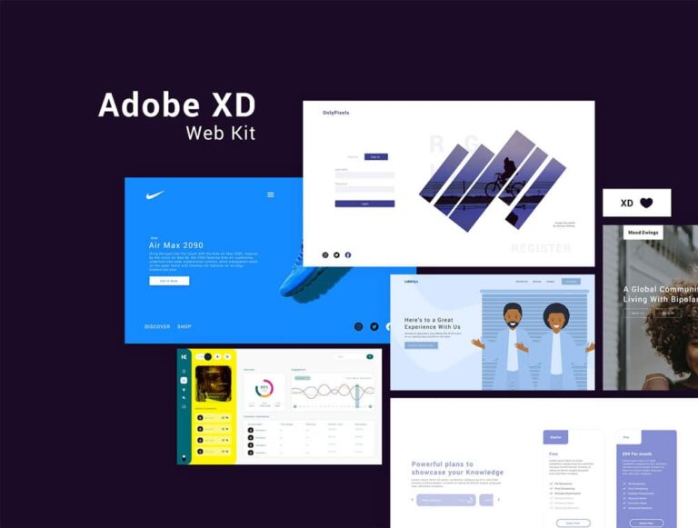 Free Web Kit for Adobe XD