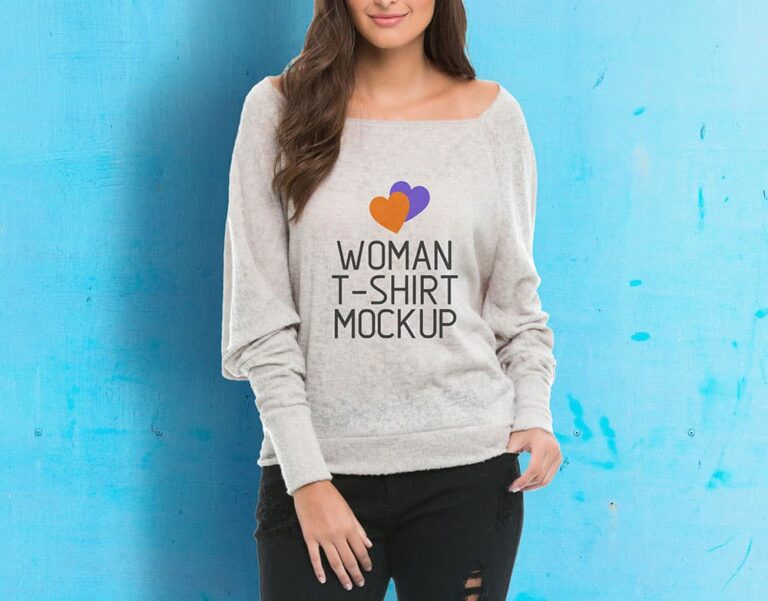 Free Woman Shirt Mockup