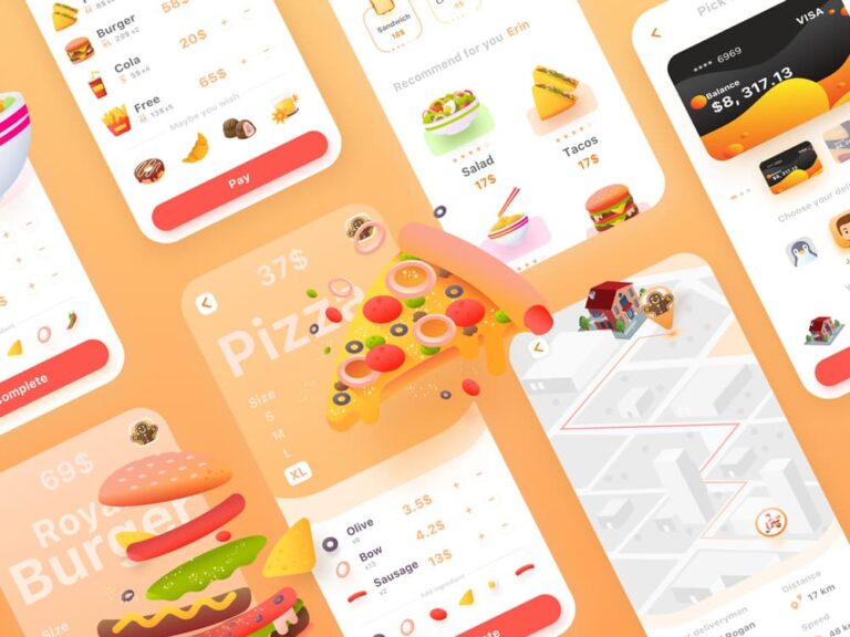 Free Mobile Food Delivery UI Kit