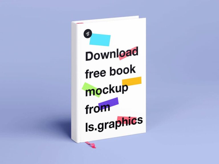 Free PSD Hard Cover Book Mockup