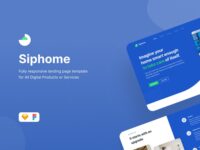 Free Siphome Landing Page for Smart Home Product