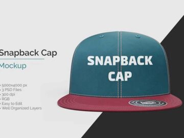 Free Snapback Cap PSD Mockup