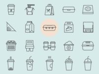 20 Food Takeaway Free Vector Icons