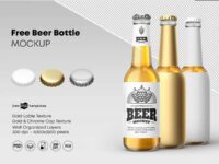 Beer Bottle Free PSD Mockup