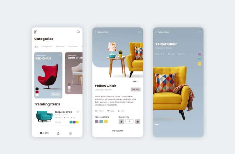 Free E-Commerce App UI Design