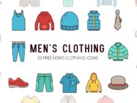 Free Men’s Clothing Vector Icon Set