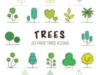 Free Trees Vector Icon Set