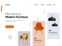 Free Modern Furniture Website Front UI Design