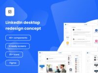 Free LinkedIn Redesign Concept UI Kit