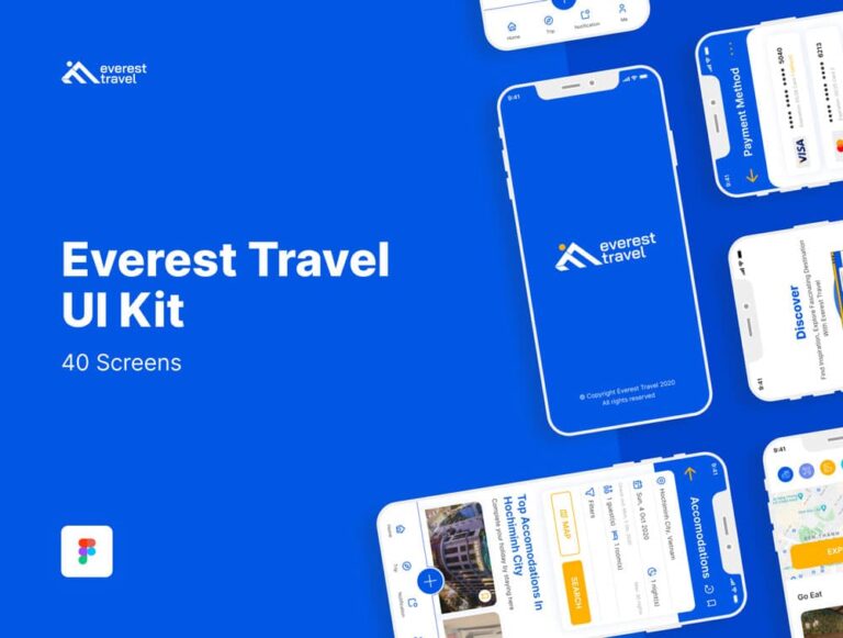 Free Travel Booking UI Kit