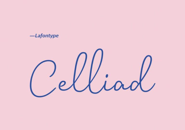Celliad - Free Handwriting Typeface