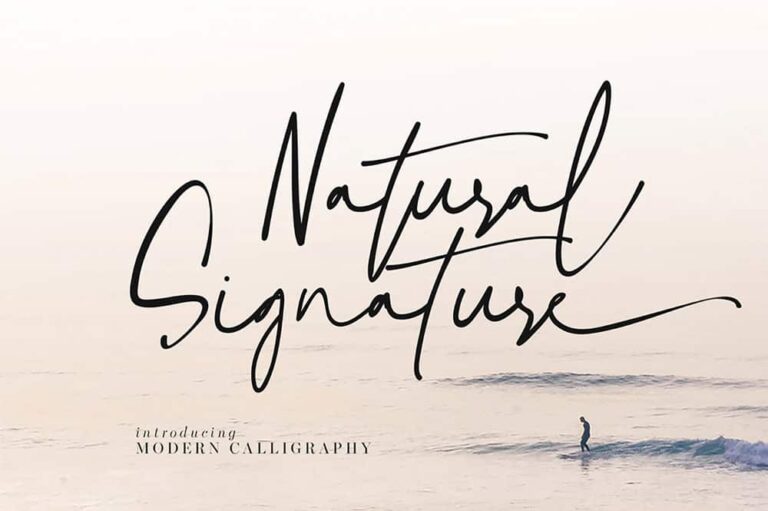 Free Natural Signature Font
