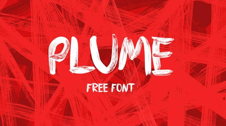 Free Plume Brush Font