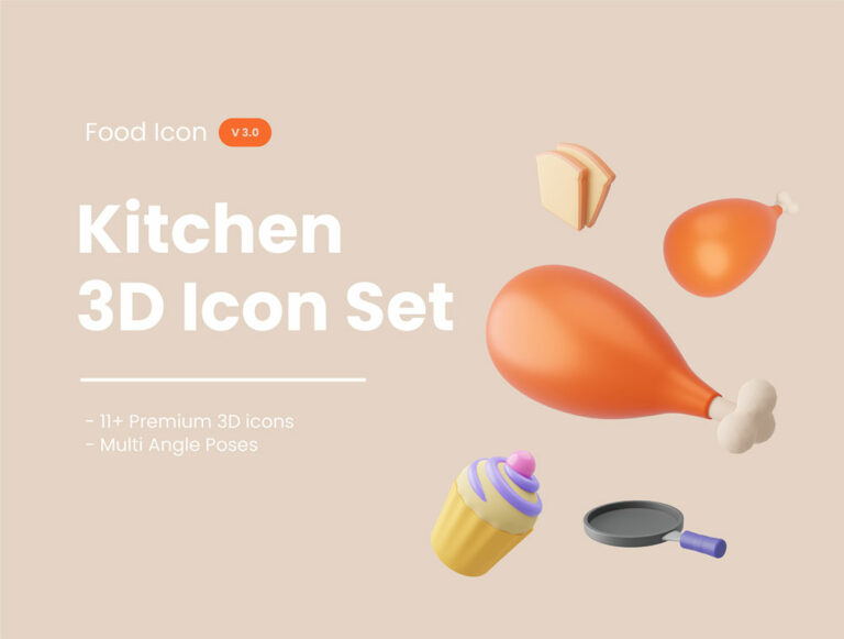 Free 3D Food App Icons