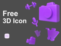 Free 3D Icons Set