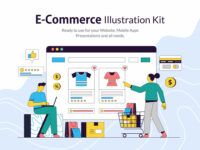 Free E-Commerce Illustration Kit