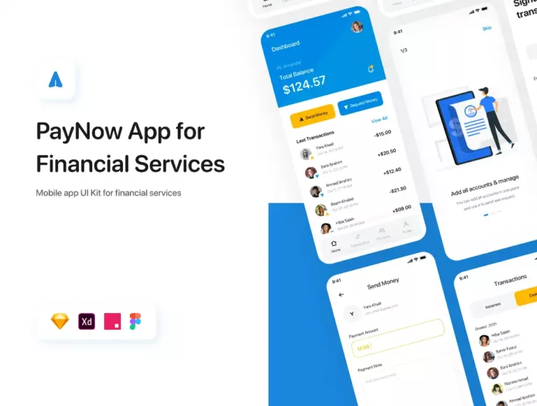 Free E-Wallet App UI Kit