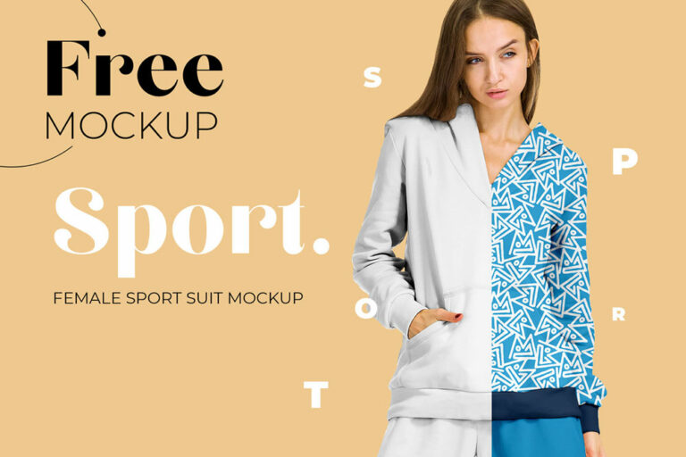 Free Female Sport Suit Mockup for Fashion Designers