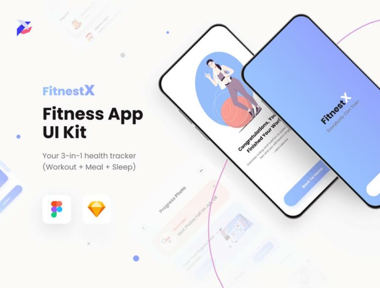 Free Fitness App UI Kit