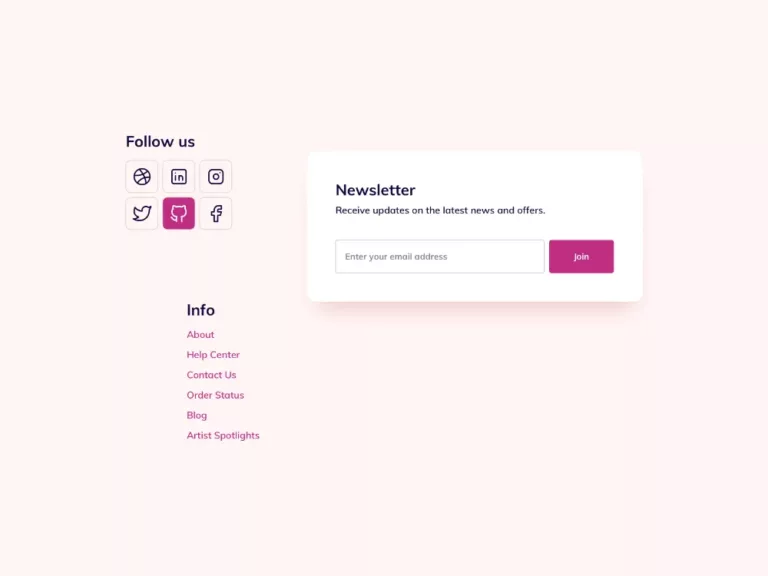 Free Footer UI Components