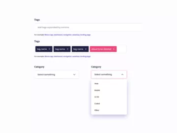 Free Input Types UI Components