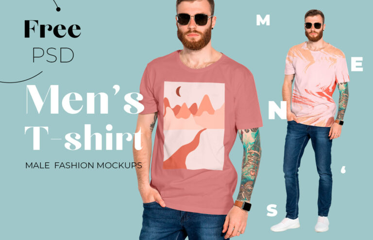Free Men's T-Shirt Mockup for Graphic Tees