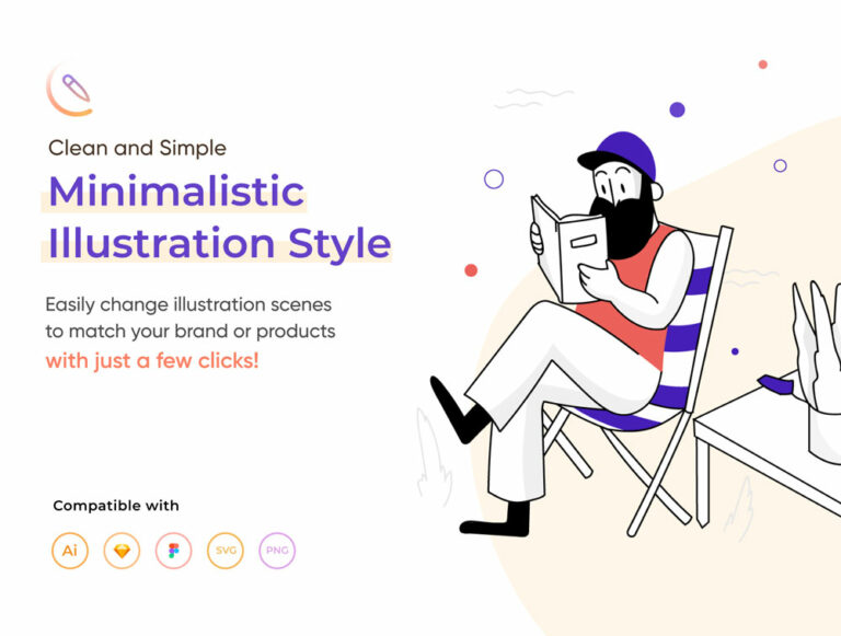 Free Minimalistic Illustrations for Apps & Websites