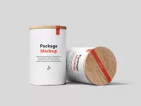 Free Two Tin Can PSD Mockups
