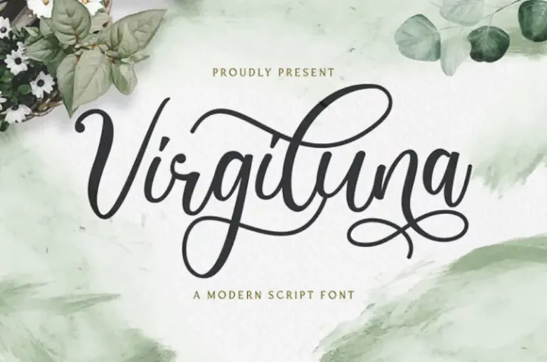 Free Virgiluna Modern Script Font
