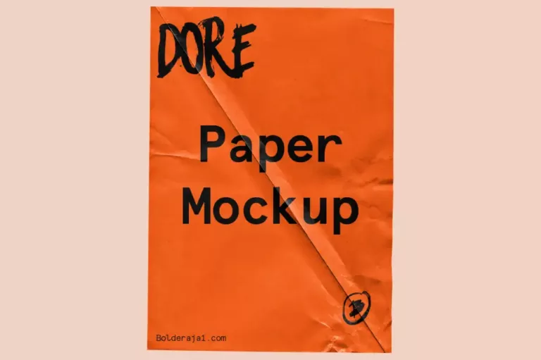 Free Wrinkle Paper PSD Mockup