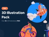 Free 3D Illustration Pack for Figma