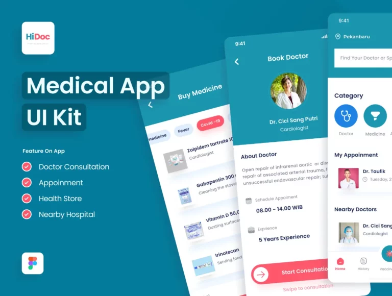 Free Medical App UI Kit