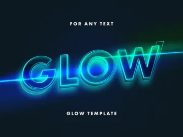 Free Neon Lettering Text Effect
