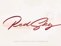 RedSky - Free Signature Font