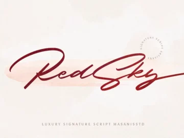 RedSky - Free Signature Font