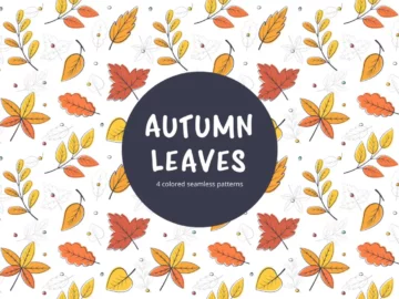 Free Autumn Leaves Vector Seamless Pattern