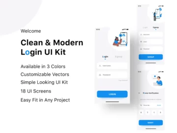 Free Clean and Modern Login UI Kit