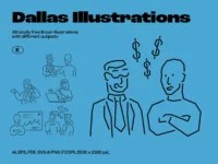 Free Dallas Illustrations Pack