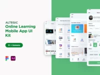 Free Educational Online Learning App UI Kit