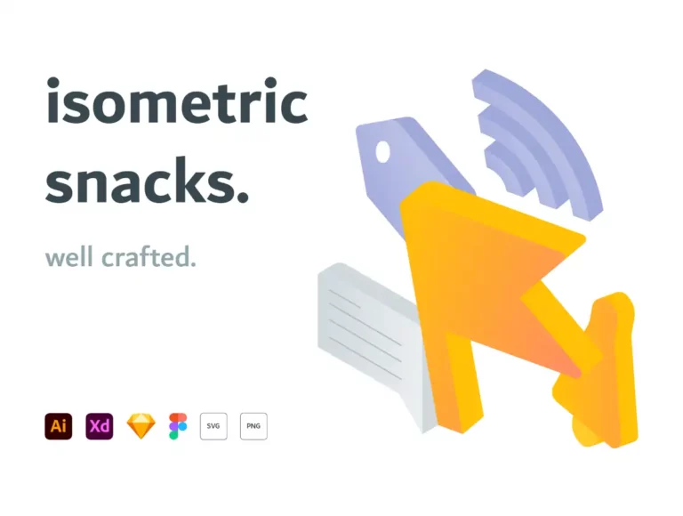Free Essentials Isometric 3D Icon Set