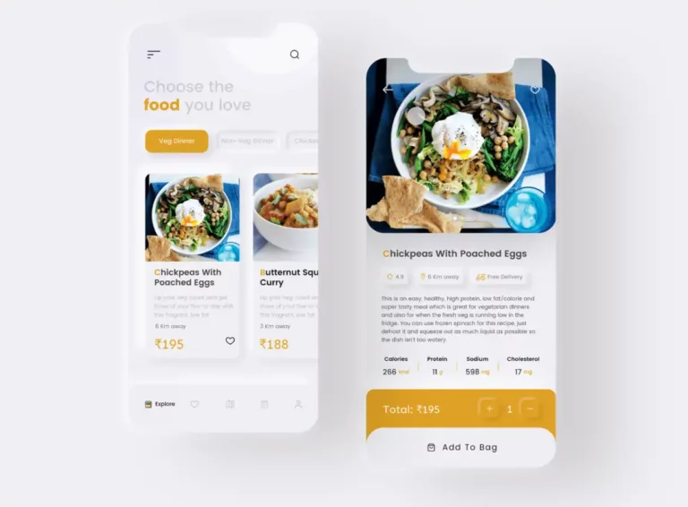 Free Food Order App UI Design