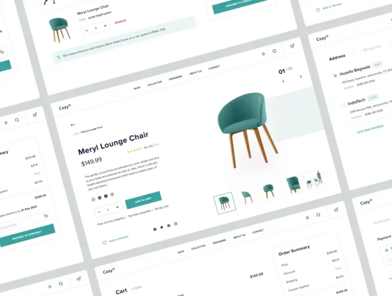 Free Furniture Store E-Commerce Web UI Kit